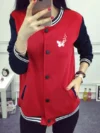 Zayra Baseball Button Style Winter Jacket For Her