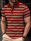 Zayra Imported 3D Stripe Printed Style Half-Sleeve Polo Summer Tshirt. MS3DP-102